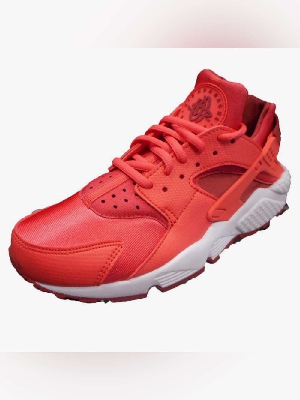 Nike Red Lace-Up Running Shoe with White Accents